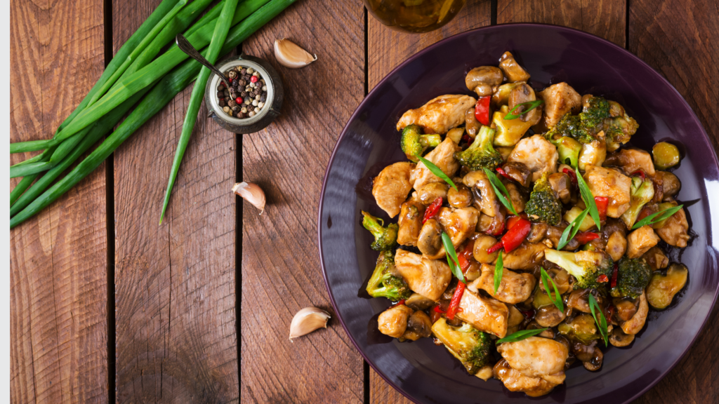 an image of a protein packed chicken and vegetable stirfry